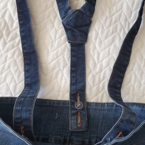 True Vintage Y2K Retro High Rise Overall Denim Shorts - Picture 9 of 15
